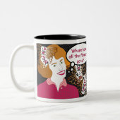 マジョングことわざフラワーズマグ ツートーンマグカップ (左)