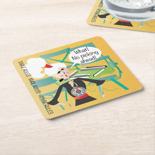 マジョングことわざ先読み スクエアペーパーコースター (アングル)