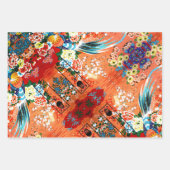 マジョングエグレッツとペイズリーラッピング紙シート ラッピングペーパーシート (正面3)