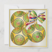 マジョングクリスマスオーナメント招待状/カード 招待状 (正面)