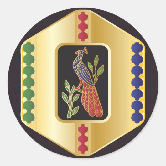 マジョングジュエリーステッカー ラウンドシール (正面)