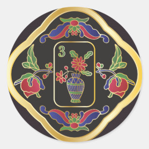 マジョングジュエリーステッカー ラウンドシール