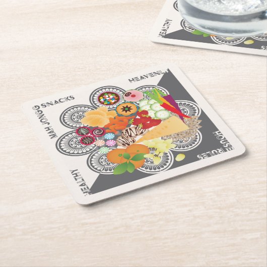 マジョングスナックスコースター スクエアペーパーコースター (アングル)