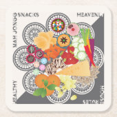 マジョングスナックスコースター スクエアペーパーコースター (正面)