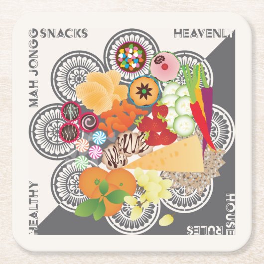 マジョングスナックスコースター スクエアペーパーコースター (正面)