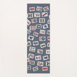 マジョングタイルデザインオン濃い青 ヨガマット