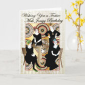 マジョングフェスティバル誕生日 カード (黄色い花)