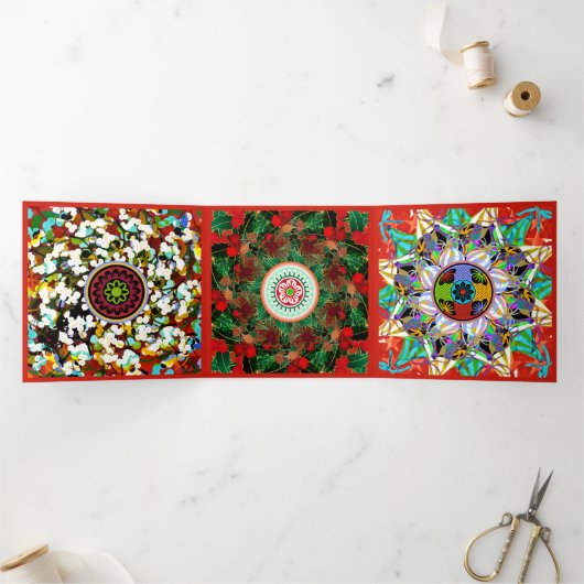 マジョングリーティング 三つ折りカード (内部)