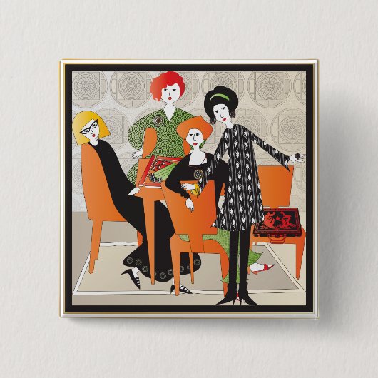 マジョンゲームボタン 缶バッジ (正面)