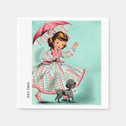 マジョンジョカープードルナプキンス スタンダードカクテルナプキン (正面)