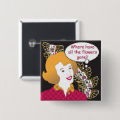 マジョンジョグことわざフラワーズピン 缶バッジ (正面&裏面)