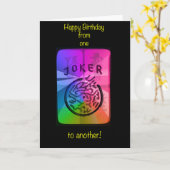 マジョンジョグ誕生日カード1つのジョーカー別のジョーカー カード (黄色い花)