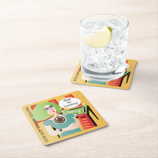 マジョンジョングことわざクヴェエッチ スクエアペーパーコースター (インサイチュ)