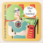 マジョンジョングことわざクヴェエッチ スクエアペーパーコースター (正面)