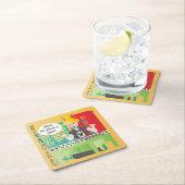 マジョンジョングことわざノジョーカー スクエアペーパーコースター (インサイチュ)