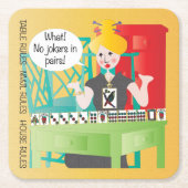マジョンジョングことわざノジョーカー スクエアペーパーコースター (正面)