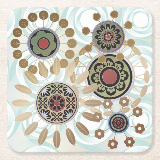 マジョンジョングスターバストドットコースター スクエアペーパーコースター (正面)