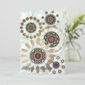 マジョンジョングスターバストドット誕生日フラットカード 招待状 (スタンド正面)