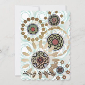 マジョンジョングスターバストドット誕生日フラットカード 招待状