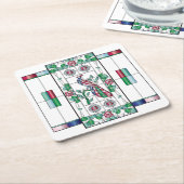 マジョンステンドグラスコースター スクエアペーパーコースター (アングル)