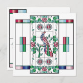 マジョンステンドグラス誕生日フラットカード サンキューカード (正面/裏面)