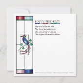 マジョンステンドグラス誕生日フラットカード サンキューカード (裏面)