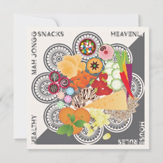 マジョンスナックスフラットカード 招待状 (正面)