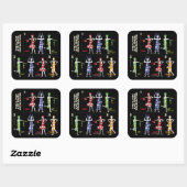 マジョンチャールストンステッカー スクエアシール (シート)