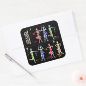 マジョンチャールストンステッカー スクエアシール (封筒)