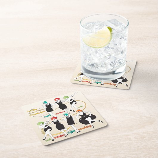 マジョンチャールストンダンサーのコースター スクエアペーパーコースター (インサイチュ)