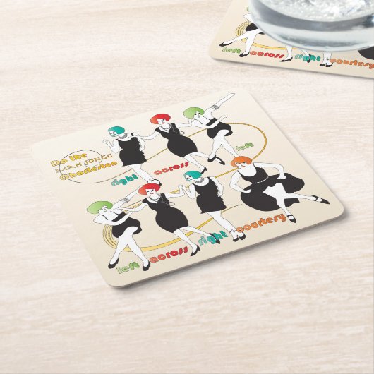 マジョンチャールストンダンサーのコースター スクエアペーパーコースター (アングル)