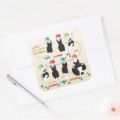 マジョンチャールストンダンサーのステッカー スクエアシール (封筒)