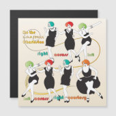 マジョンチャールストンダンサーのマグネットカード マグネット招待状 (正面/裏面)