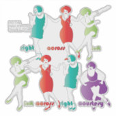 マジョンチャールストンビニールステッカー シール (正面)