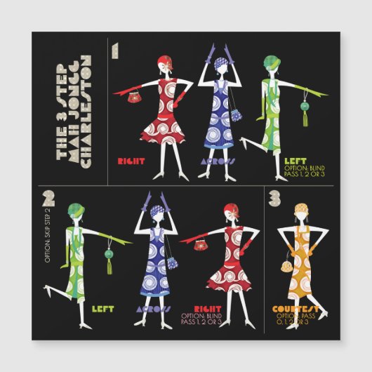 マジョンチャールストンフラットマグネット マグネット招待状 (正面)