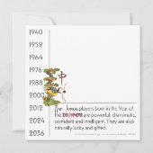 マジョンドラゴンイヤーのフラットカード 招待状 (裏面)