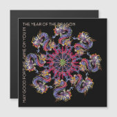 マジョンドラゴンイヤー平磁石 マグネット招待状 (正面/裏面)