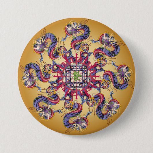 マジョンドラゴン年ボタン 缶バッジ (正面)