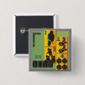 マジョンハロウィンボタン 缶バッジ (正面&裏面)