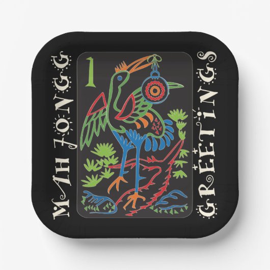 マジョンバードグリーティング紙プレート ペーパープレート (正面)