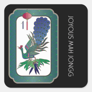 マジョンバードホリデーステッカー スクエアシール