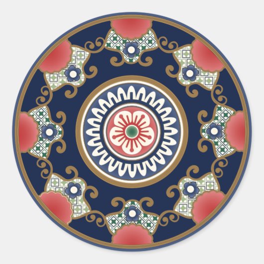 マジョンパタンクラシックズ丸ステッカー ラウンドシール (正面)