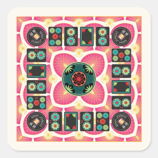 マジョンファン2025ステッカー スクエアシール (正面)