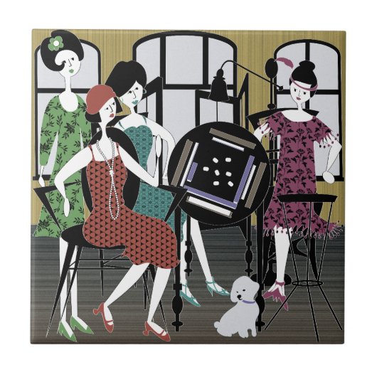 マジョンフラッパーズドッグタイル タイル (正面)