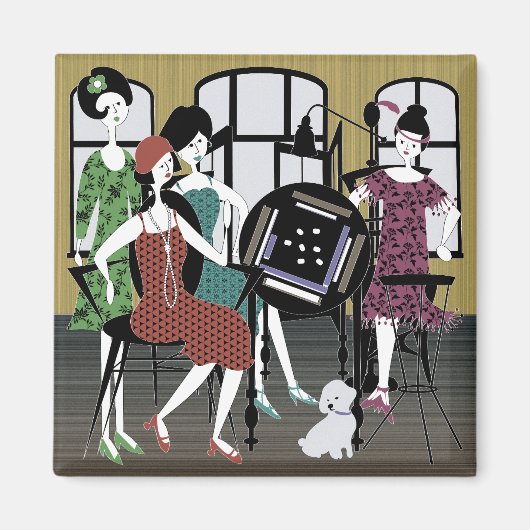 マジョンフラッパーズドッグマグネット マグネット (正面)