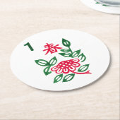 マジョンフラワーコースター ラウンドペーパーコースター (アングル)