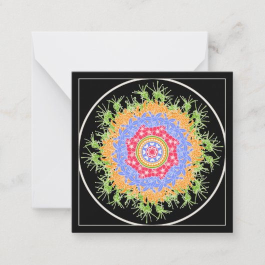 マジョンフラワーズスモールカード ノートカード (正面)