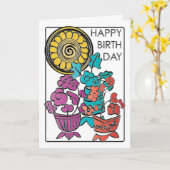 マジョンフラワーズ02誕生日カード カード (黄色い花)