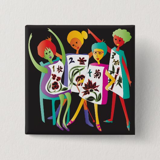 マジョンフラワーダンス 缶バッジ (正面)