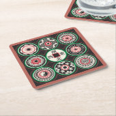 マジョンワンドットコインコースター スクエアペーパーコースター (アングル)